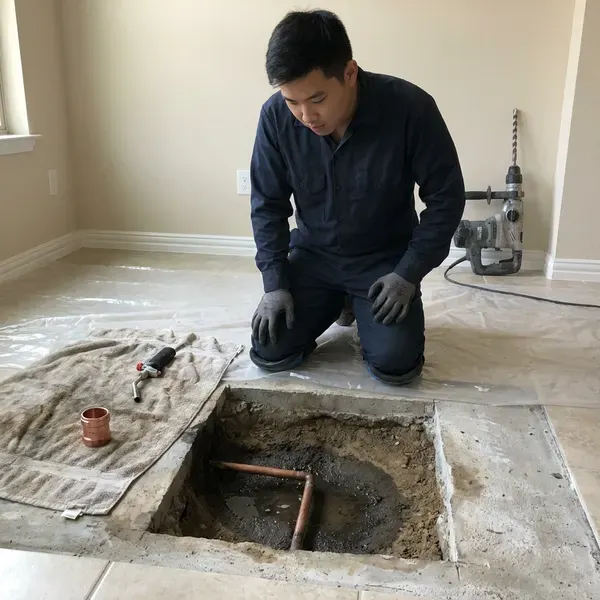 Local foundation leak repair by CHV Plumbing, Taylor, MI