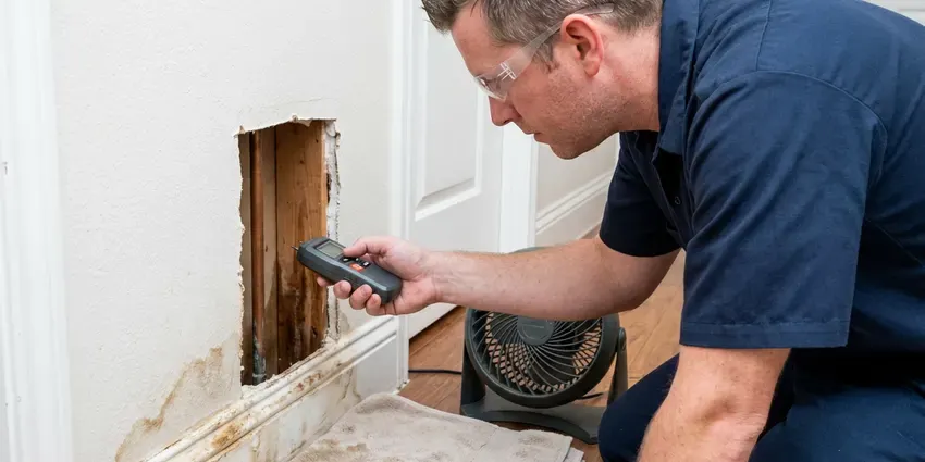 CHV Plumbing technician providing walls waterproofing in Detroit