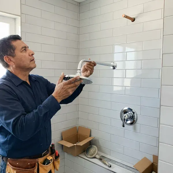 CHV Plumbing technician providing shower replacement in Detroit, MI