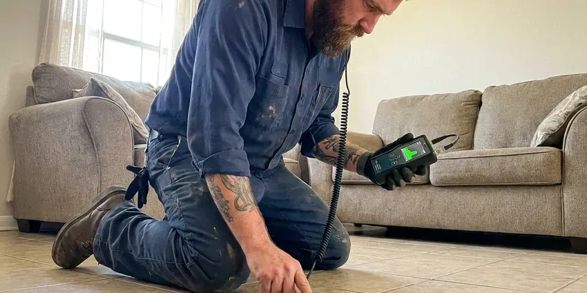 CHV Plumbing technician providing leak detection in Dearborn
